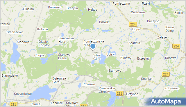 mapa Sitna Góra, Sitna Góra na mapie Targeo